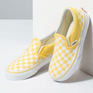 VANS Checkerboard Classic Slip-On Aspen Gold & True White Sneaker